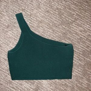 Aritzia Sculpt Knit One-Shoulder Cropped Tank